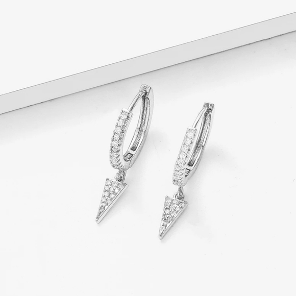 So Trendy, New Triangle Drop Earrings - Picture 2 of 4